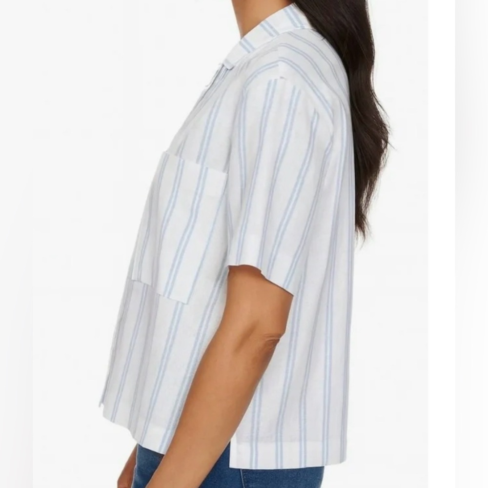 Buffalo - David Bitton Women's Linen Blend Button Front Shirt -Large -NWT - Picture 3 of 4